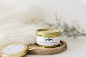 aries soy candle