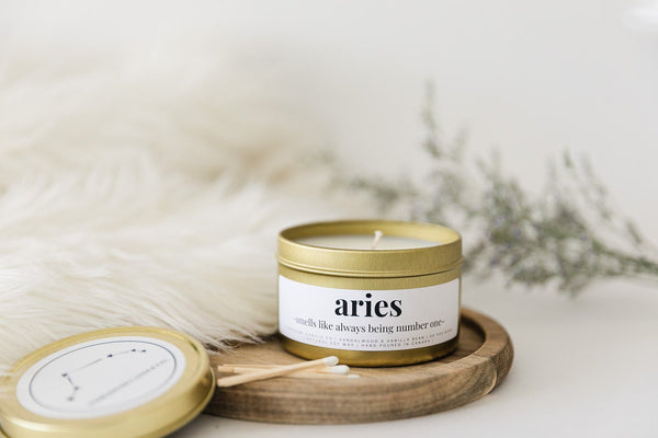 aries soy candle