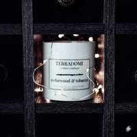 Thumbnail for Terradomi cedarwood and tobacco leaf candle