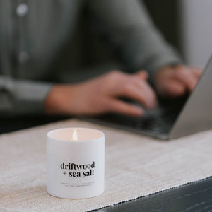 driftwood sea salt soy candle