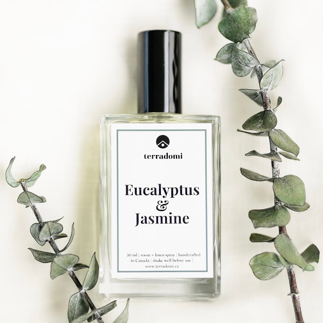 Eucalyptus and jasmine linen room spray