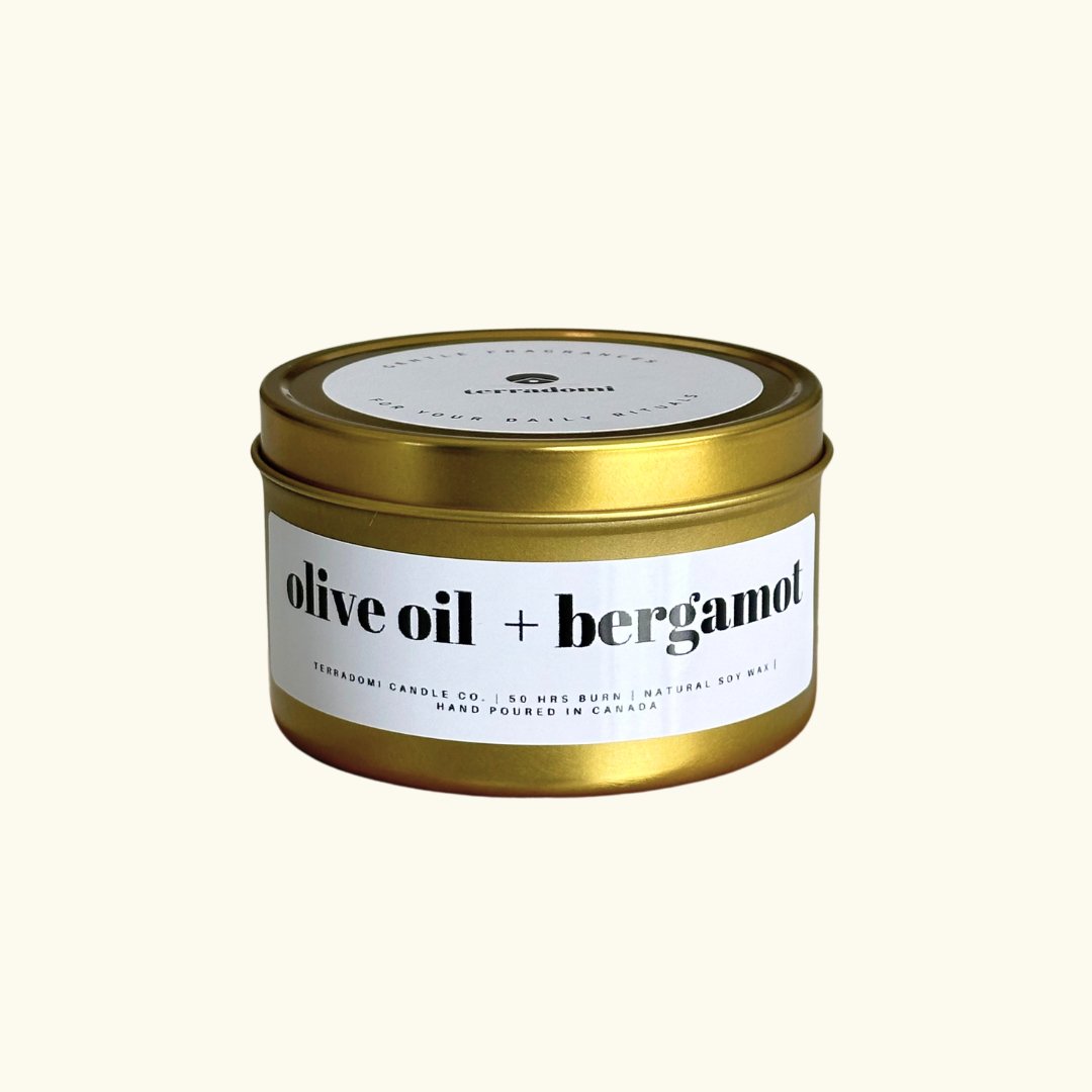 bergamot scented soy candle