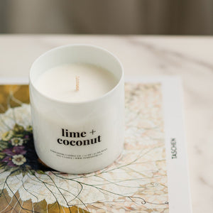 lime coconut tropical scented candle