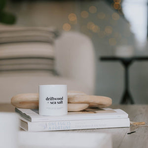 driftwood sea salt candle
