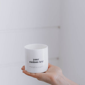 Custom Candle + Gift Box (White Ceramic)