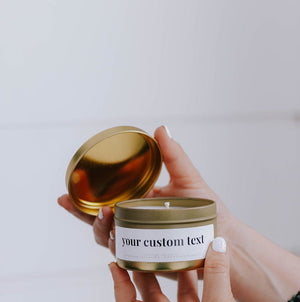 Custom Candle + Lid (Metal Container)