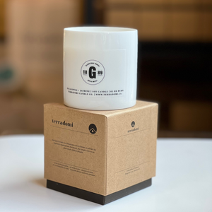 Custom Candle + Gift Box (White Ceramic)