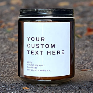 Custom Candle + Lid (Straight-Sided Glass)