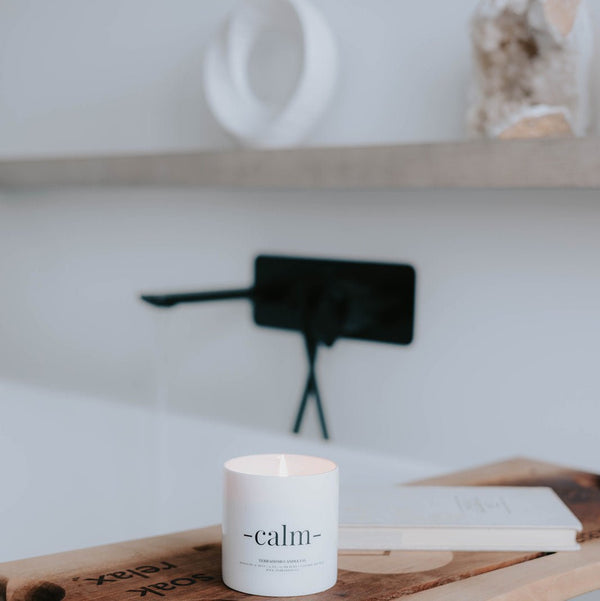 rosemary mint scented soy candle