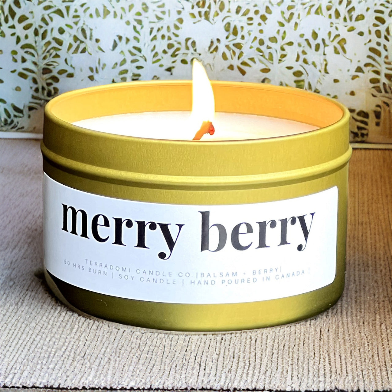 festive scented candle pine