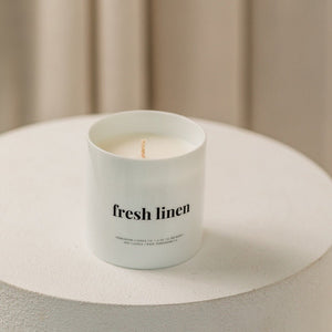 fresh laundry scented candle