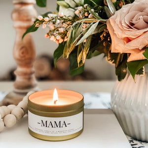 MAMA Candle- Pink Lilac + Water Lily - Terradomi Candle Co.- Eco Friendly Soy Candles