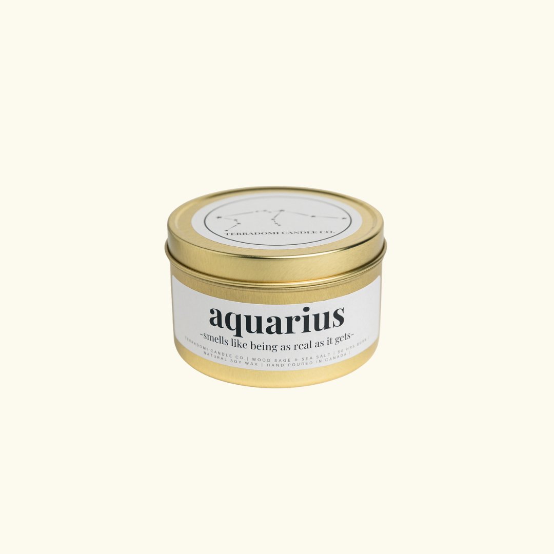 aquarius sign scented candle