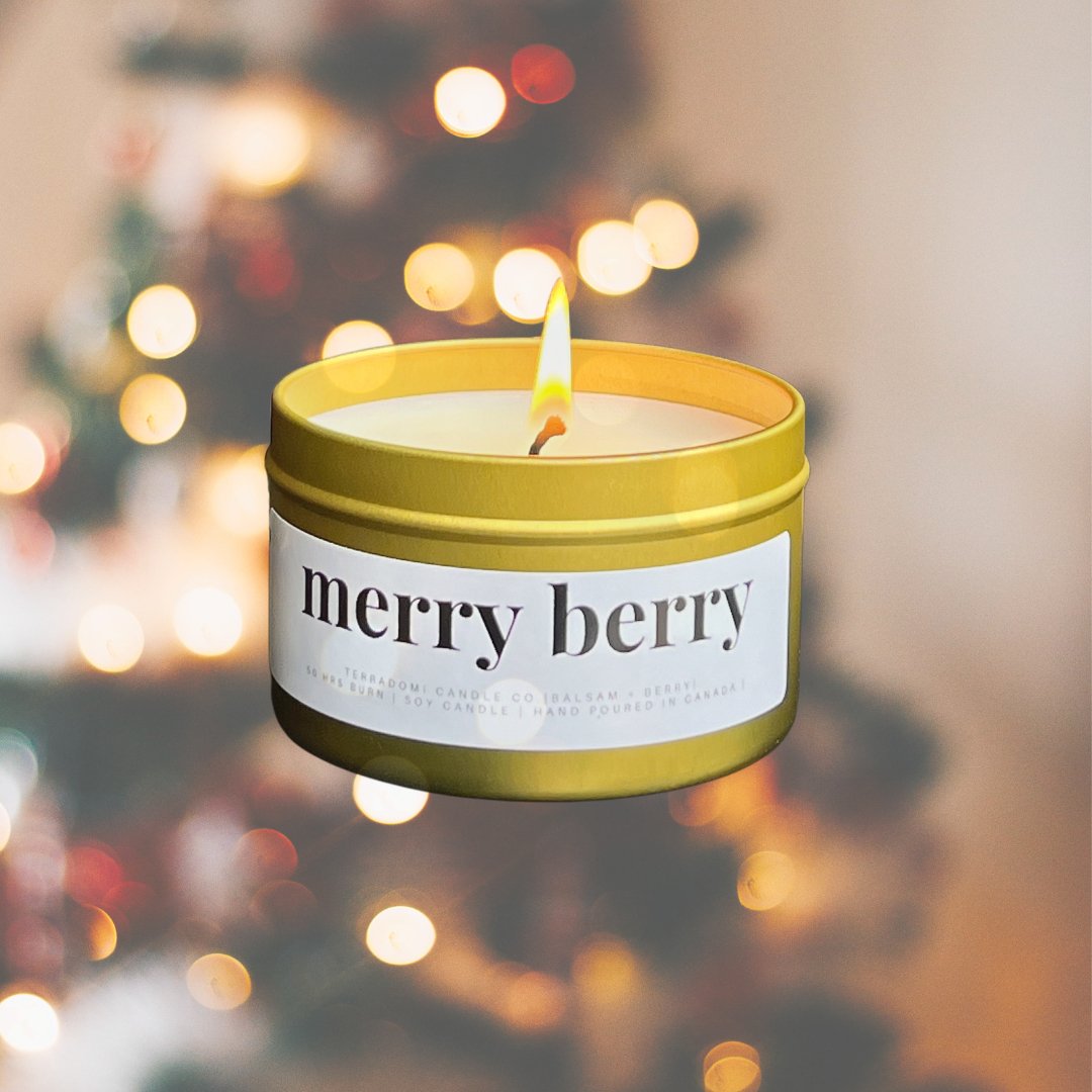 christmas scented candle pine