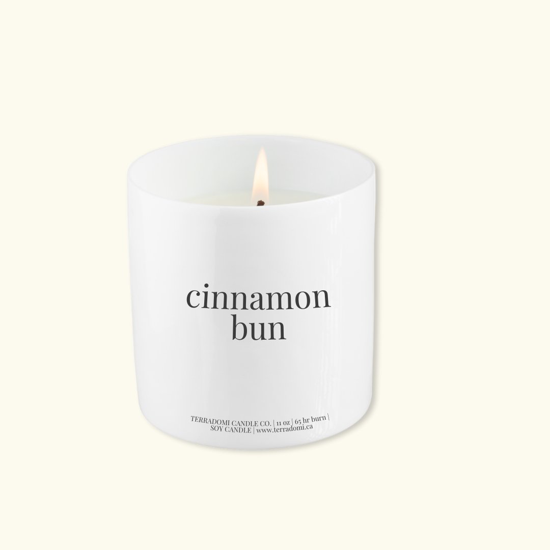 cinnamon bun soy scented candles