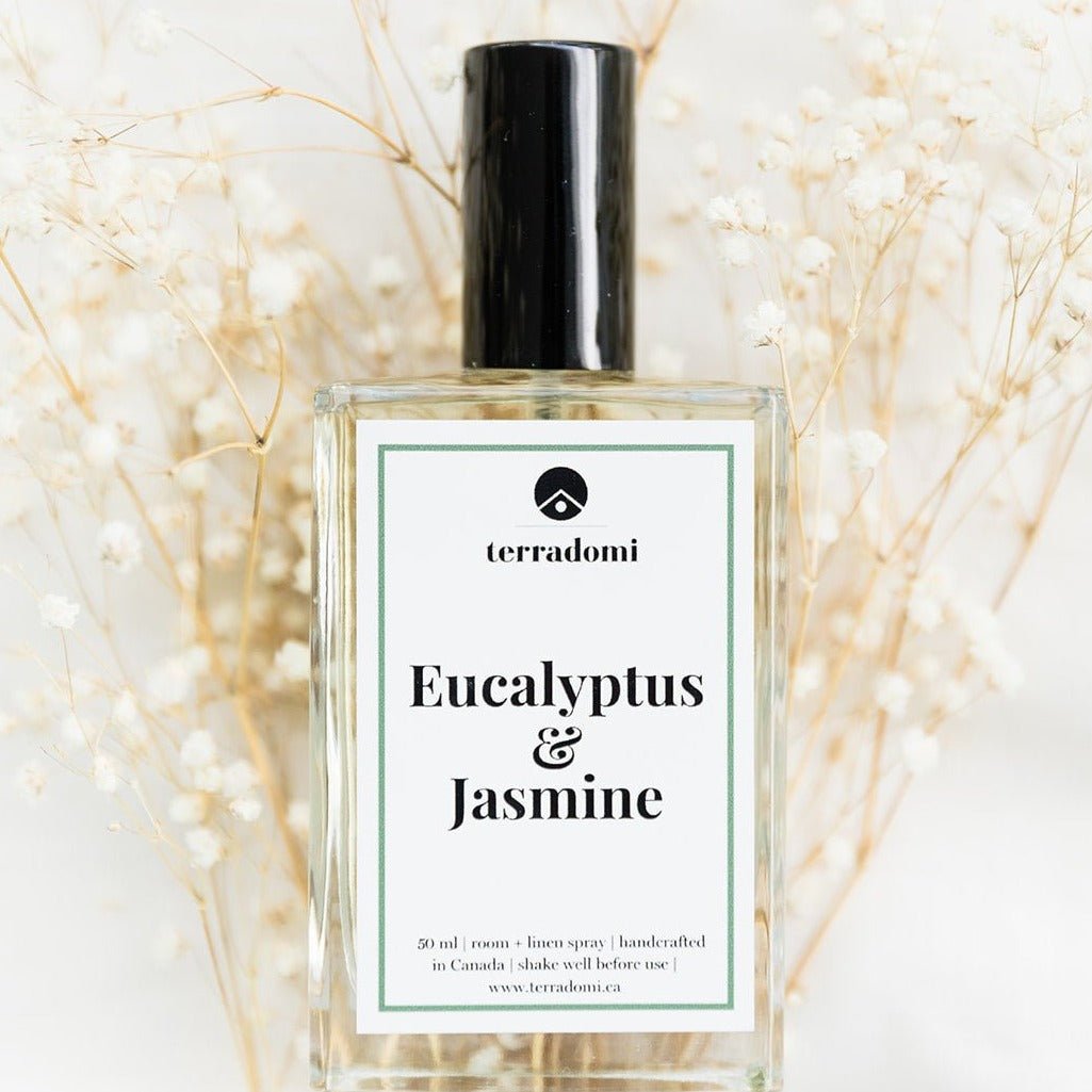 Eucalyptus and jasmine linen room spray