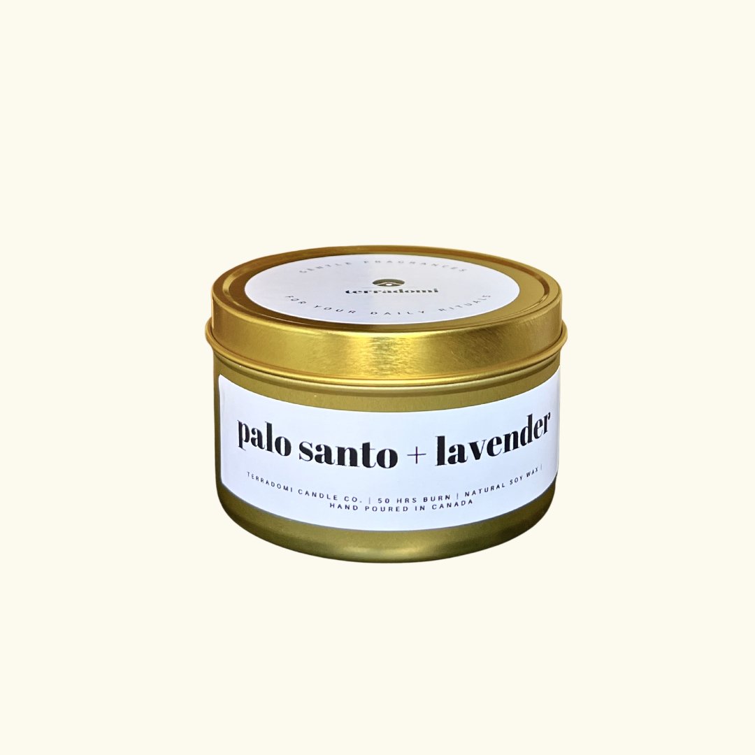 terradomi candle co-toronto-palo santo lavender scented candle
